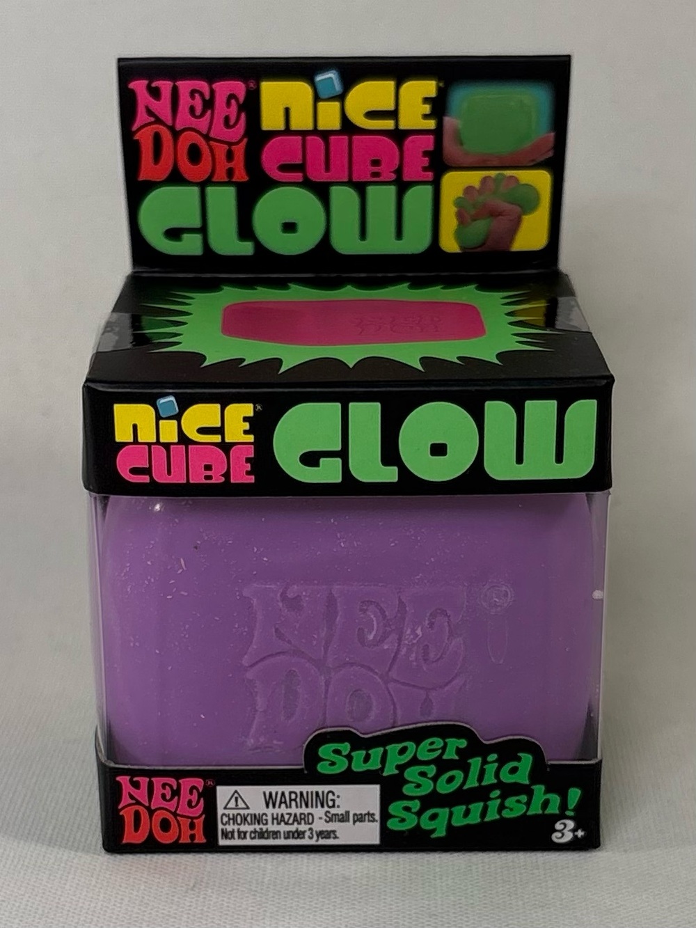 💜[BRAND NEW] NEE DOH NICE CUBE GLOW IN THE DARK SUPER SOLID SQUISH VIRAL TOY 💜